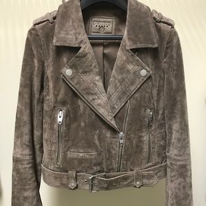 BLANKNYC Suede Jacket Small Midnight Toker Brown